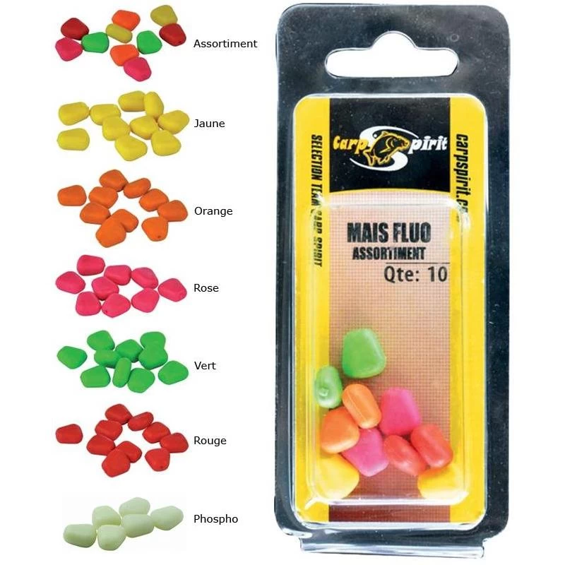 MAIS FLOTTANT ARTIFICIEL CARP SPIRIT FLUO - PAR 10 3 MAIS FLOTTANT ARTIFICIEL CARP SPIRIT FLUO - PAR 10